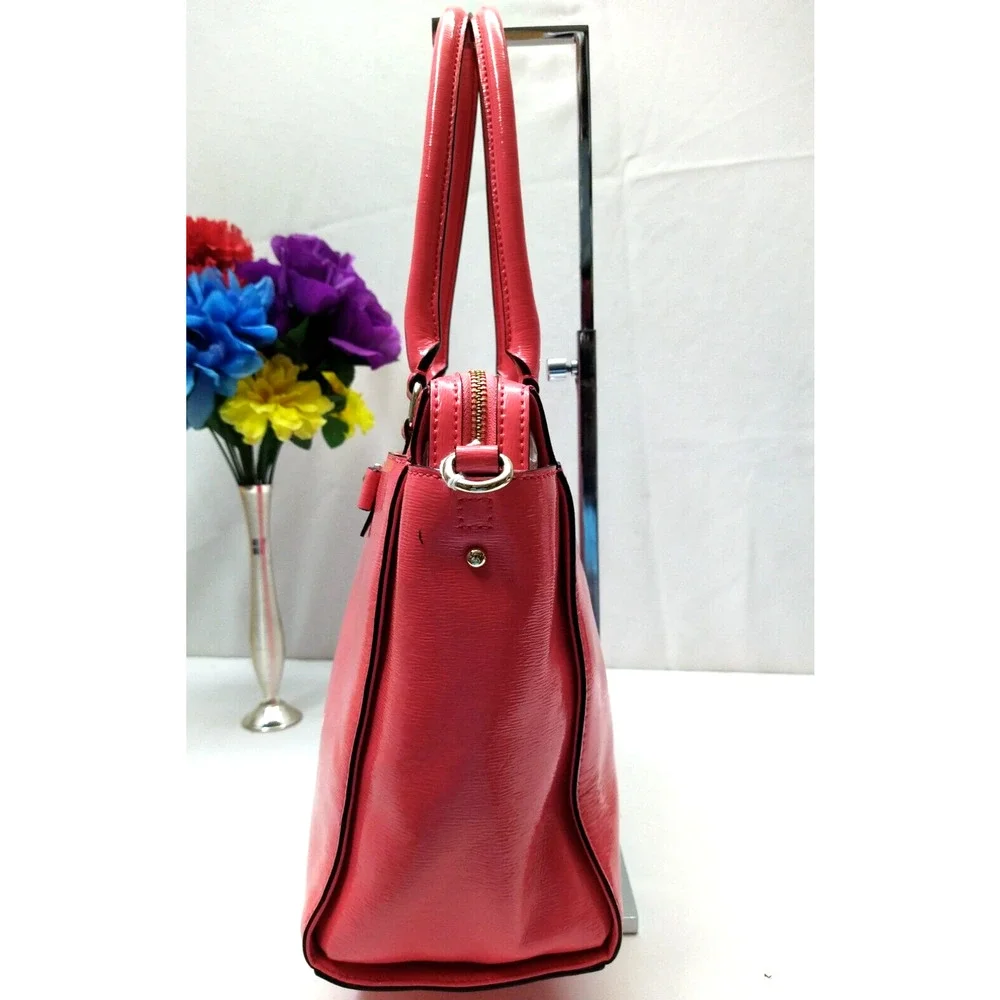Kate Spade Beacon Court Jeanne Strawberry Red Patent Leather Top Handle Tote Bag